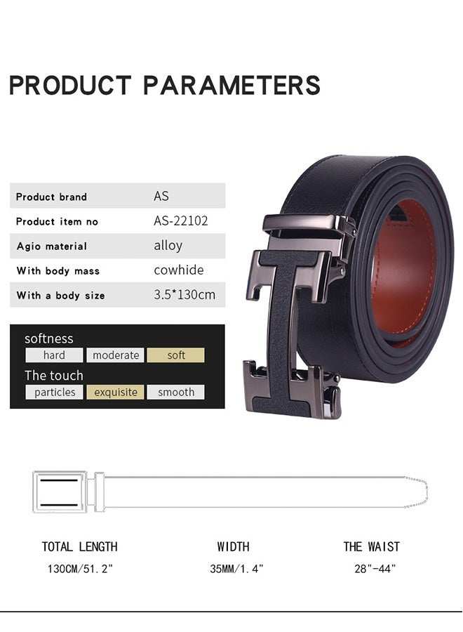 JCB CHIC حزام رجالي من الجلد مع سحاب راتشيت للهدايا واللباس الرسمي والكاجوال، حزام من جلد البقر عصري مع مشبك أوتوماتيكي قابل للتعديل - مناسب للبنطلونات الجينز والبدلات وجميع المناسبات - Image 2