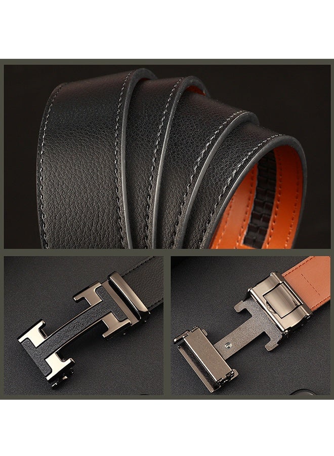 JCB CHIC حزام رجالي من الجلد مع سحاب راتشيت للهدايا واللباس الرسمي والكاجوال، حزام من جلد البقر عصري مع مشبك أوتوماتيكي قابل للتعديل - مناسب للبنطلونات الجينز والبدلات وجميع المناسبات - Image 3