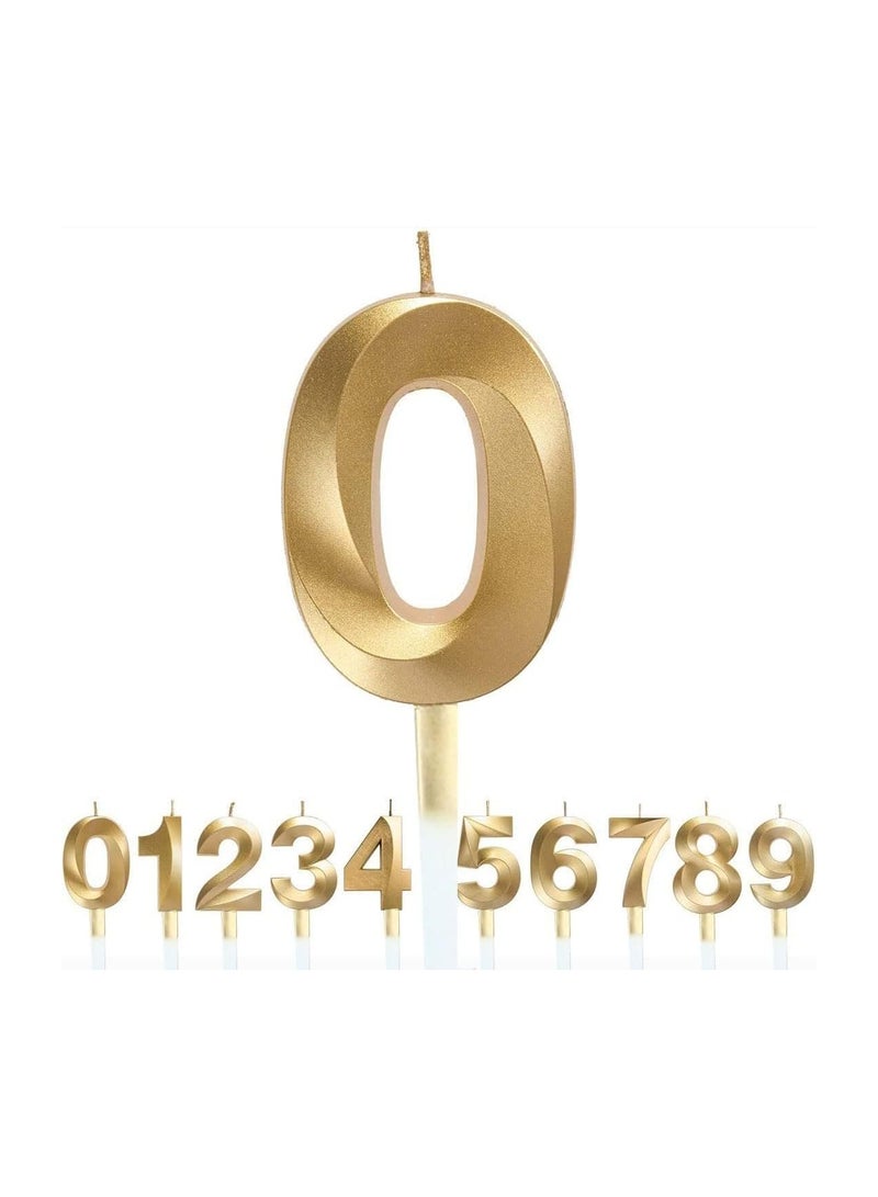 GOLDEDGE 3D Shape Birthday Cake Candles Gold Glitter Birthday Candles Decorative Decoration for Birthday Anniversary Wedding Party Graduation Party (0) - Image 5