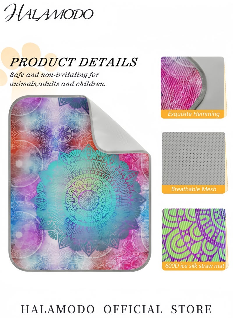 هالامودو سجادة حمام مطبوعة مانعة للانزلاق، متعددة الألوان، 40×60 سم - Image 4