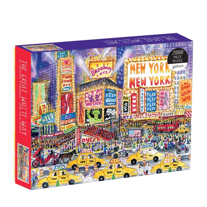 Galison Michael Storrings The Great White Way 2000 Piece Puzzle multicolor - Image 3
