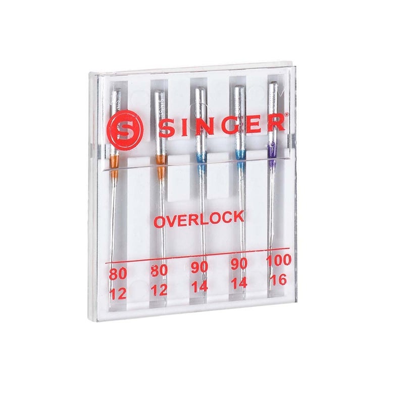 SINGER 04803 Regular Point Overlock Needles, 5-Count, Sizes 80/12, 90/14, 100/16 - Image 3