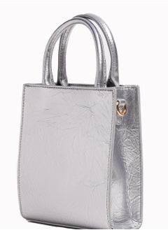 David Jones David Jones- Faux Leather Vertical Tote Bag for Women model cm7042- The Bright leather pearl and croco Vertical designed bag for women model cm7042 