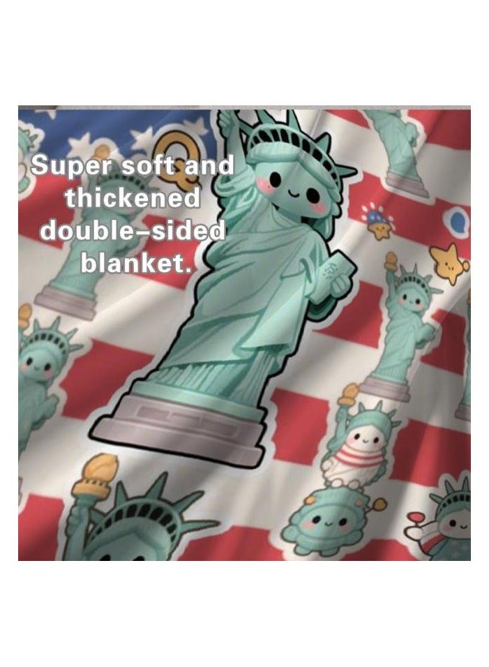 عام بطانية رقيقة من الفانيلا (دافئة ومريحة، ومناسبة للنوم واستخدام الألعاب وإزالة الغبار ومقاومة للرمل) 150 سم * 200 سم - 216 - Image 4