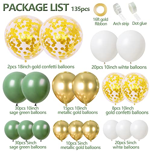 HODIHIWI Sage Green Balloon Garland Kit Arch Oh Baby Shower Olive Matte Different Sizes Decor Happy Birthday Party Wedding Jungle Decorations - Image 5