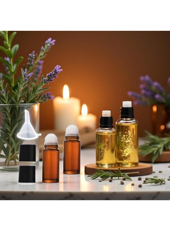 Zhuluck 2 Pcs 50ml Glass Empty Roller Bottles Deodorant Roll On Bottles Deodorant ContainersRoller ball container Empty Ball For Essential Oils Perfume Cosmetics - Image 4