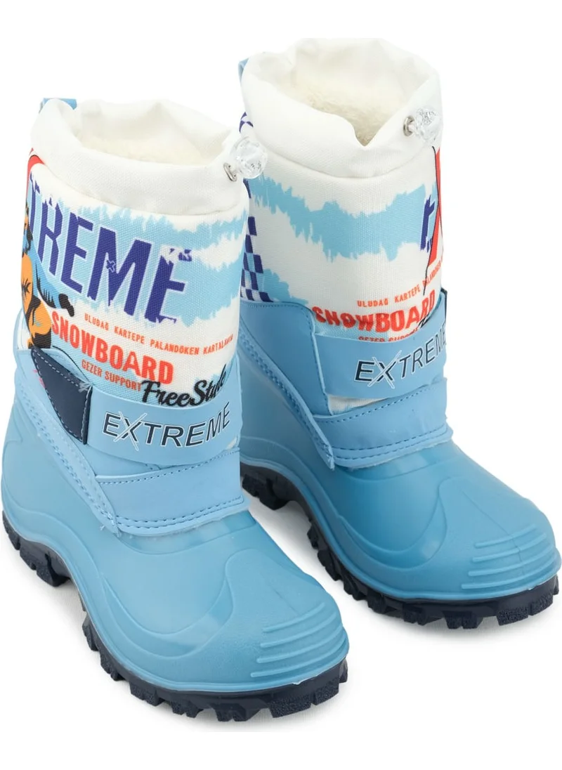 Gezer Winter Boy's Extreme Plush Inside Adjustable Velcro Waterproof Snow Boots