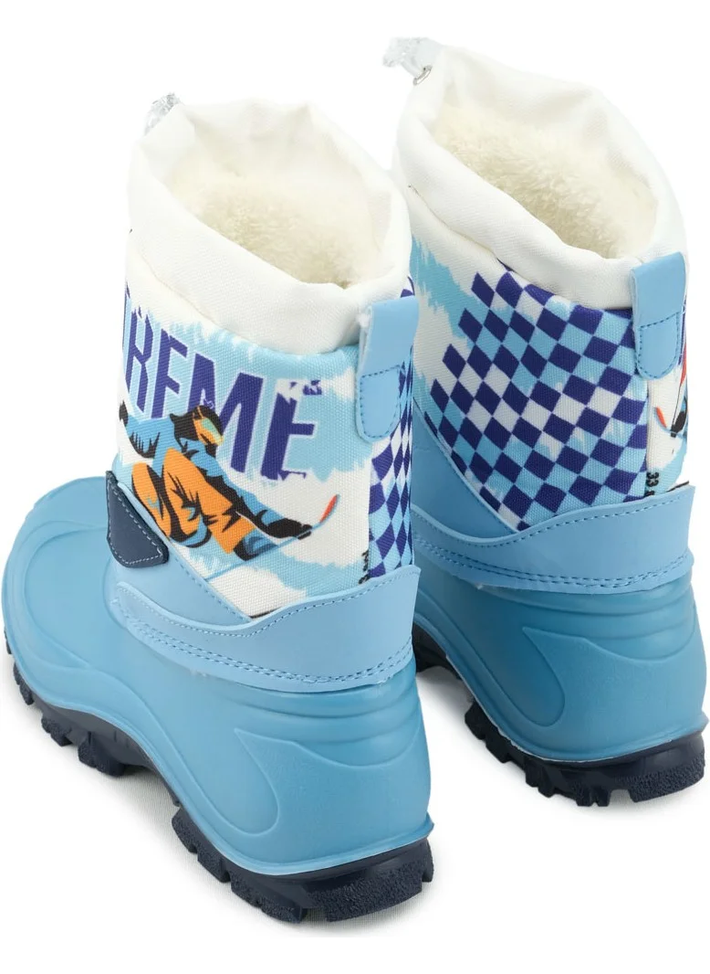 Gezer Winter Boy's Extreme Plush Inside Adjustable Velcro Waterproof Snow Boots