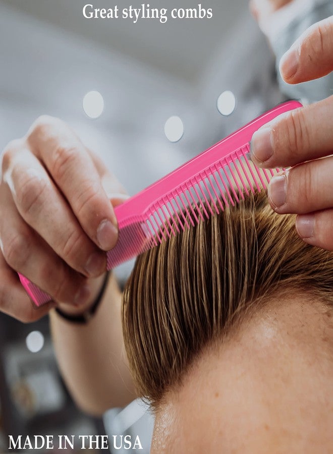 Styling Gear #150 Professional Barber Comb, Hair Cutting Combs for Barbers & Hair Stylists, Pocket Hair Comb, Beard & Mustache Grooming (Pink) - Image 5