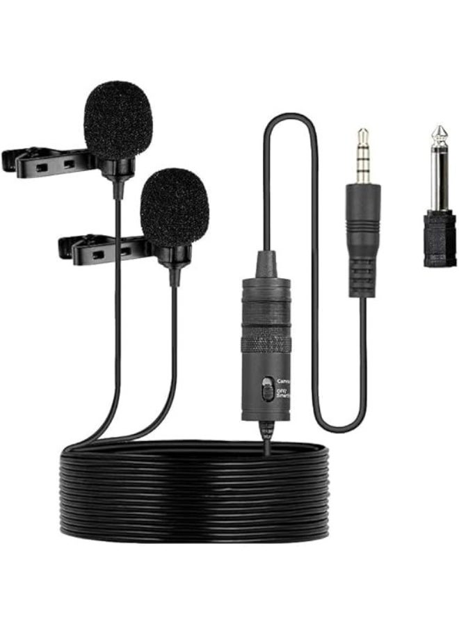 Dual Lavalier Microphone 2x1 – Clear Sound & Multi-Device Compatibility – Ideal for Interviews and Daily Use - Image 1