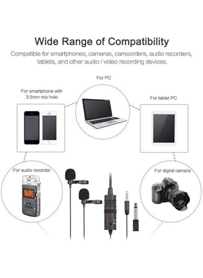 Dual Lavalier Microphone 2x1 – Clear Sound & Multi-Device Compatibility – Ideal for Interviews and Daily Use - Image 3