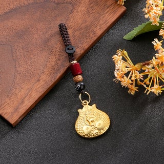 Handwoven Auspicious Clouds Brass Keychain Charm [Rabbit] Xiangyun rope-copper Pisces Lucky Bag - pzsku/Z24B9137A810C2660647FZ/45/1746225631/46c2331b-f30d-4068-8402-7b43b7b0db87