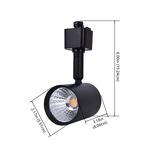 mirrea 12 Pack LED Track Lighting Heads Compatible with Single Circuit H Type Rail Ceiling Spotlight for Accent Task Wall Art Exhibition Lighting 6.5W 3000K Warm White 24° Black Painted - Image 4