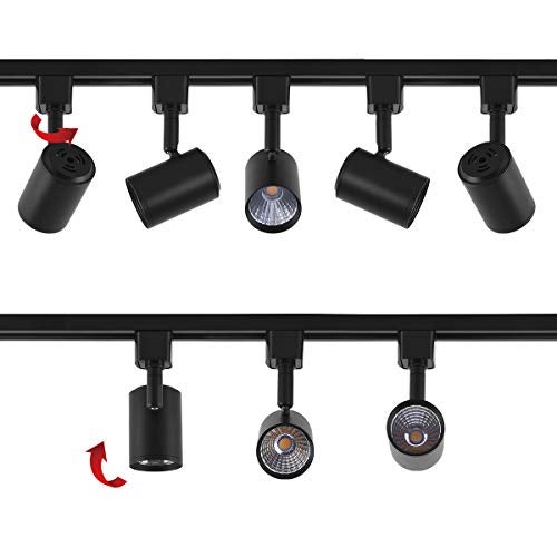 mirrea 12 Pack LED Track Lighting Heads Compatible with Single Circuit H Type Rail Ceiling Spotlight for Accent Task Wall Art Exhibition Lighting 6.5W 3000K Warm White 24° Black Painted - Image 5