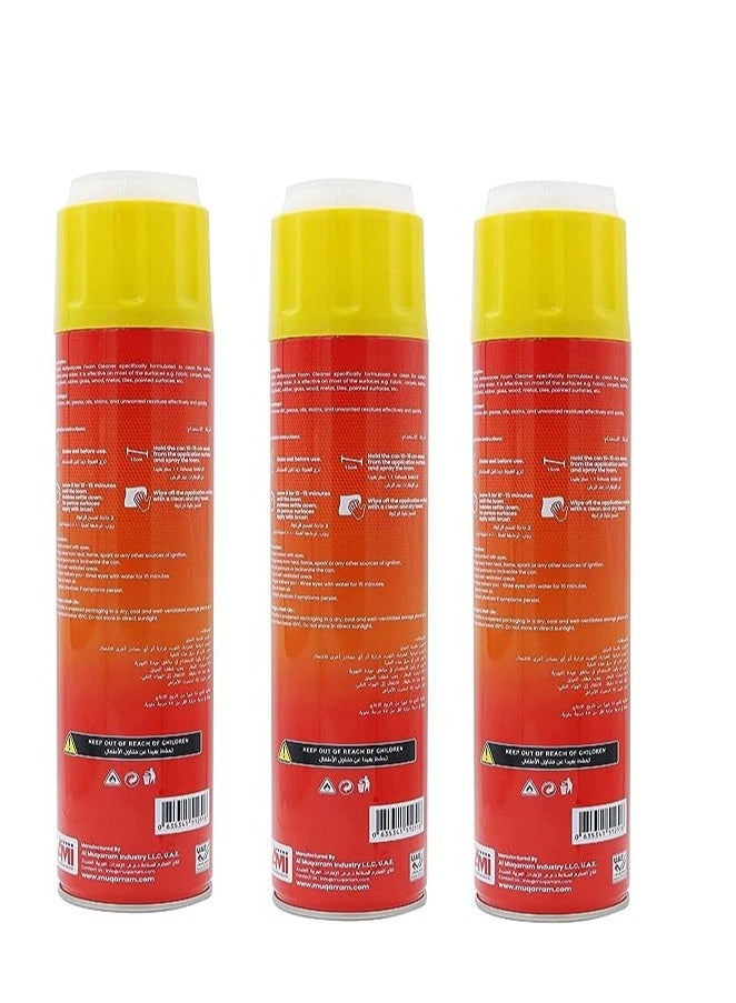 Dolphin Dolphin Multipurpose Foam Cleaner 650ml with (3) Free Cleaning Cloth (Pack Of 3) - Image 3