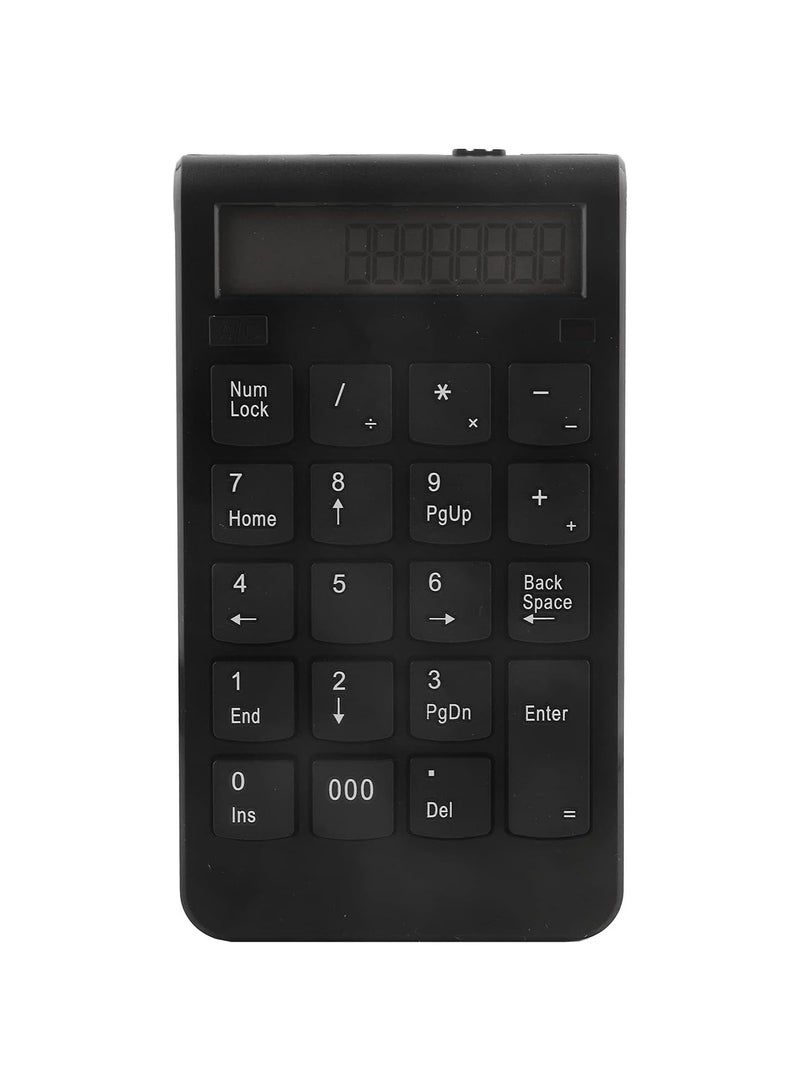 GGOOT Wireless Number Pad for Laptop, LCD Display Wireless Keypad, 2.4G 19 keys Waterproof Numeric Keypad, USB Receiver Plug and Play Black  - Image 5