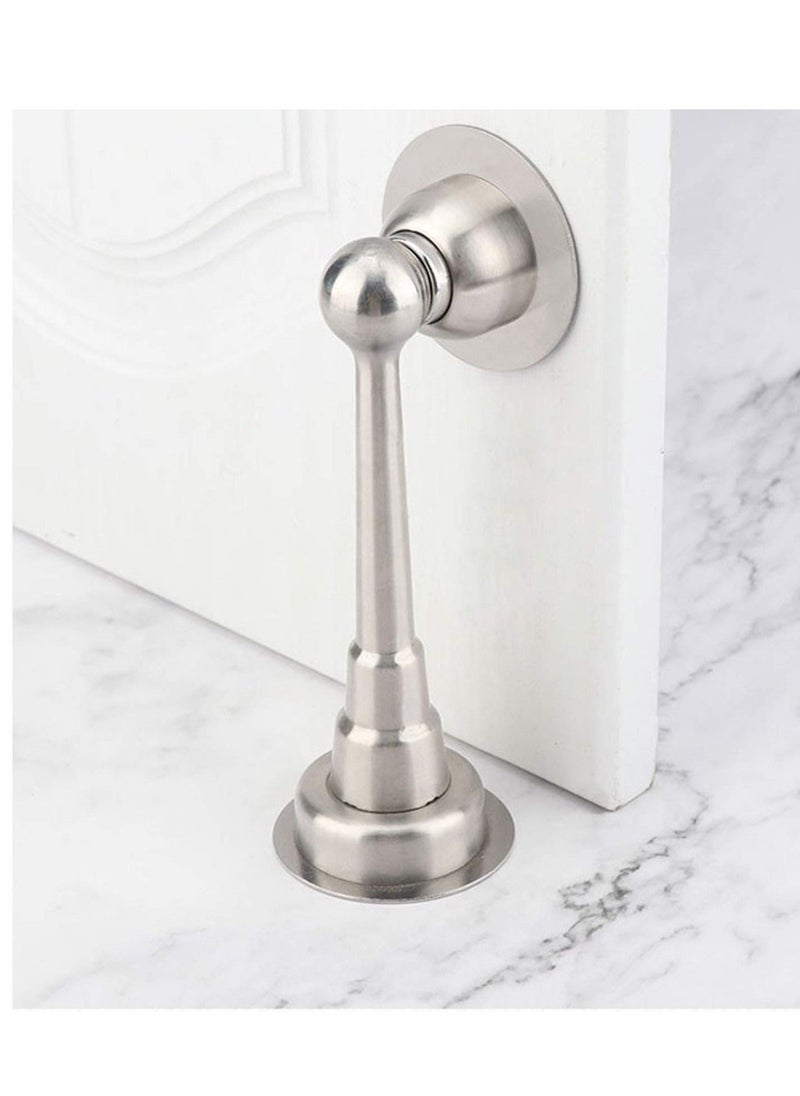 Door Stopper, Magnetic Door Stops, 9 inch Extra Long Door Stop Wall Protector, Soft Catch Stainless Steel Door Catch, Heavy Duty Door Holder, Floor Mount Brushed Modern Magnetic Door Stopper 1Pcs - Image 3
