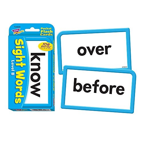Trend Enterprises: Sight Words Level B Pocket Flash Cards, Great for Skill Building and Test Prep, 56 Two-Sided Cards Included, 108 Commonly-Used Words, for Ages 5 and Up - Image 2