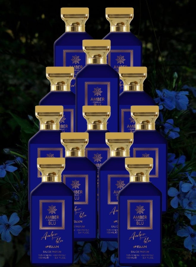 Faan 12 Pieces Amber Forever Blu Perfume 100ML - Image 1