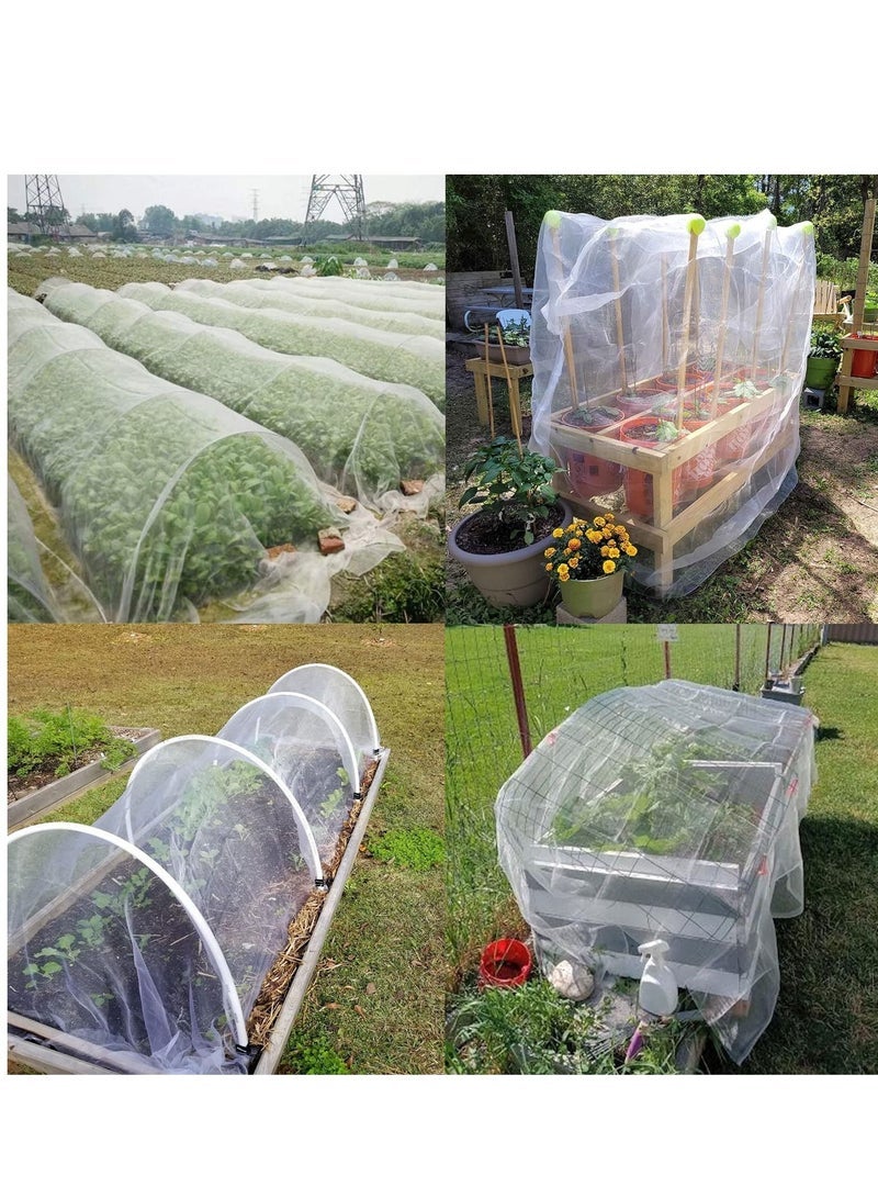 SYOSI Insect Netting Mesh, Garden Netting Protection Vegetable Net Plant Protect Netting Grow Tunnel Insect Protect Netting for Plant Fruits Flowers Crops(2.5M*6M) - Image 5