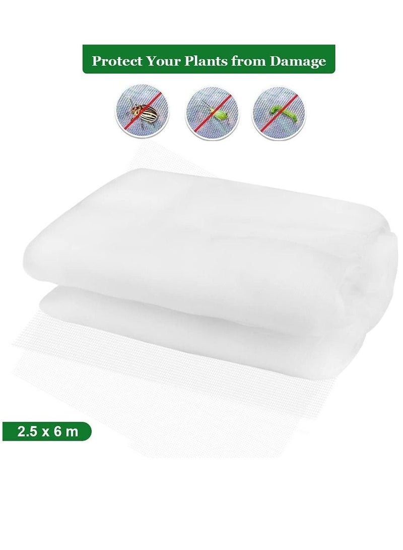 SYOSI Insect Netting Mesh, Garden Netting Protection Vegetable Net Plant Protect Netting Grow Tunnel Insect Protect Netting for Plant Fruits Flowers Crops(2.5M*6M) - Image 2
