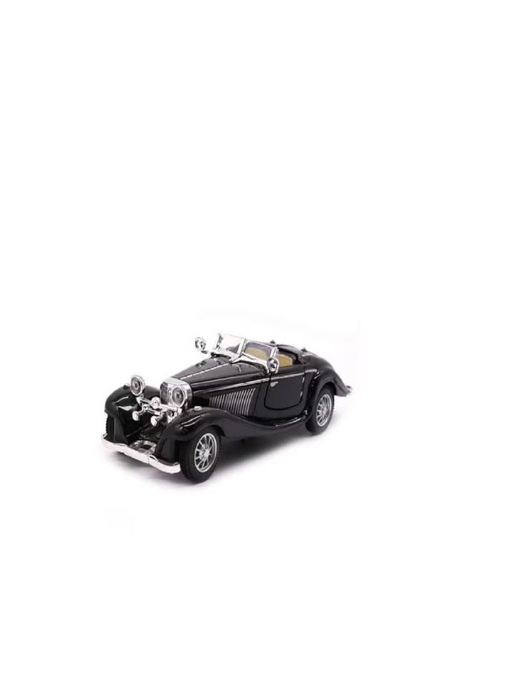 die cast 1:28 Scale Pullback Diecast Metal Antique Classic Model Cars Collectible Toy Gifts (Black,Length 6.5in/16.8cm)