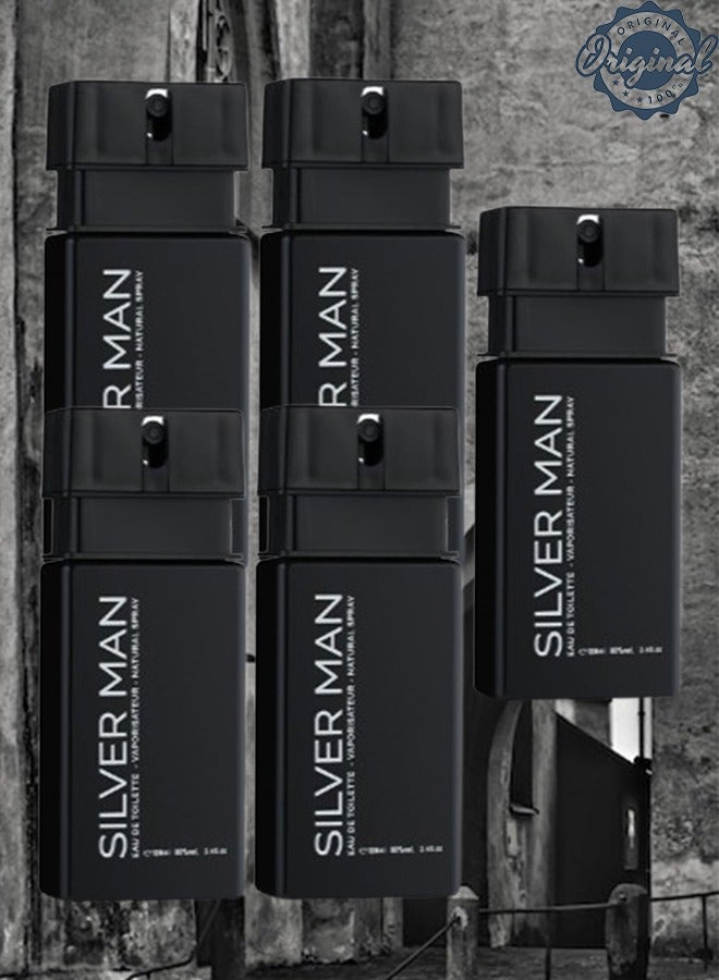 Silver 5 Pieces Silver Man Perfume 100ml EDT - Image 1