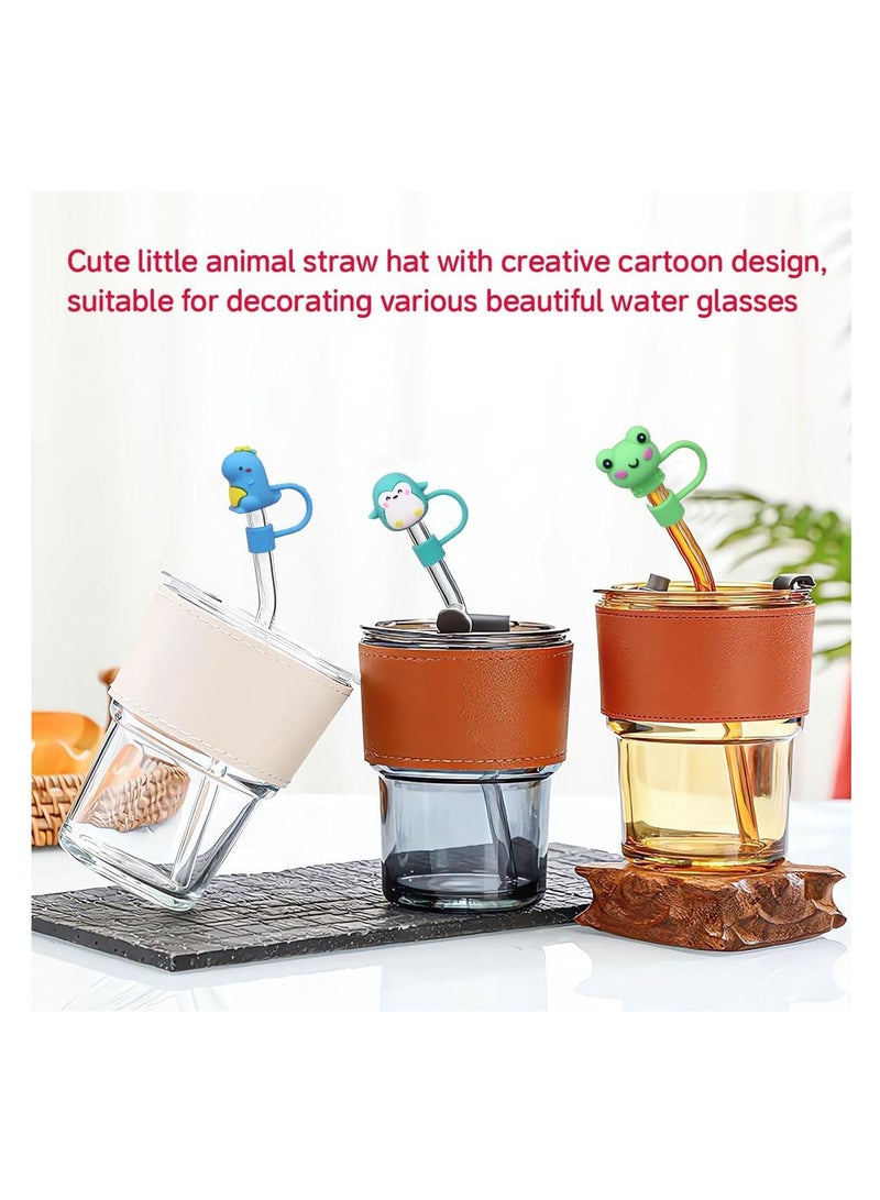 ECVV ECVV 10Pcs Straw Cover Cap for Stanley Cup Cute Animal Shape Silicone Straw Lids, Reusable Dust-Proof Straw Topper for Stanley Tumbler Accessories, 10mm  - Image 5