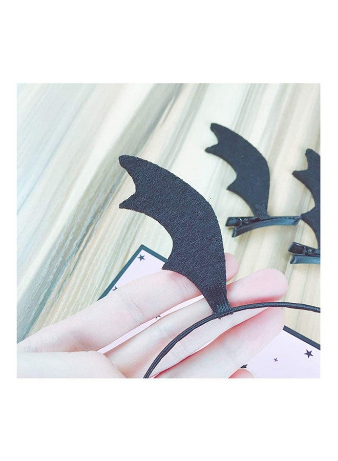 Patiky Halloween Cartoon Hair Clips Hairpin Hair Accessories Cosplay Costume Wjr06 (Bats Wing Set) - Image 4