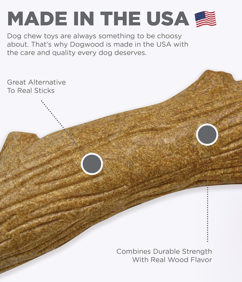 Petstages Dogwood Durable Dog Chew Toy, Medium - Long Lasting Chew Stick Made with Real Wood - USA Made, M - Image 2