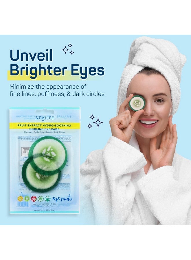 SpaLife Cooling Eye Pads Korean Soothing Eye Pads For Dark Circles Puffy Eyes And Wrinkles 48 Pads With Fruit + Vegetable Extracts Revitalizing Hydrating Eye Pads For Eye Treatment (Cucumber) - Image 2