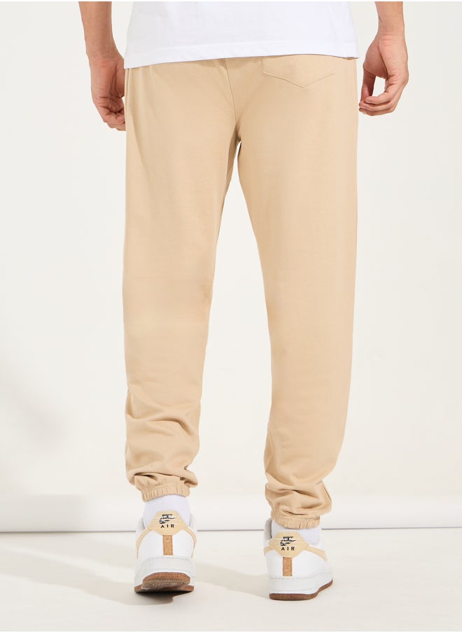 Styli Styli Minimal Print Oversized Joggers with Elasticated Hem  - Image 4