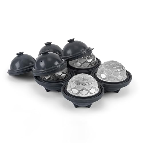WP W&P Design Petal Ice Tray, Perfect Etched Spheres, Slow Melting for Whiskey and Cocktails, Food Grade Premium Silicone, Dishwasher Safe, BPA Free - Image 1