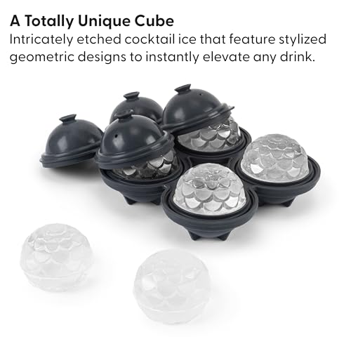 WP W&P Design Petal Ice Tray, Perfect Etched Spheres, Slow Melting for Whiskey and Cocktails, Food Grade Premium Silicone, Dishwasher Safe, BPA Free - Image 3