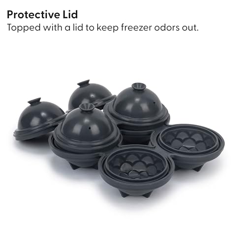 WP W&P Design Petal Ice Tray, Perfect Etched Spheres, Slow Melting for Whiskey and Cocktails, Food Grade Premium Silicone, Dishwasher Safe, BPA Free - Image 5
