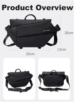 ARCTIC HUNTER Small Sling Crossbody Bag Shoulder Bag for Men, Lightweight One Strap Backpack Messenger Bag Backpack for Hiking Walking Biking Travel Cycling, Black  - Image 3