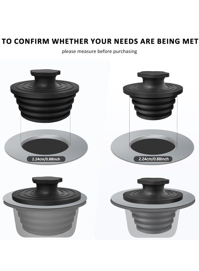 2 Pack Silicone Universal Shower Drain Cover, Tub Stopper Bathtub Drain for Bathroom, Tub, and Shower Drain - Easy Install Shower Drain - Image 3