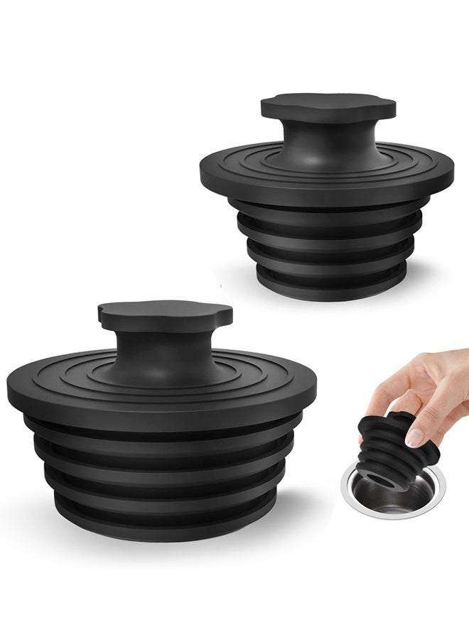 2 Pack Silicone Universal Shower Drain Cover, Tub Stopper Bathtub Drain for Bathroom, Tub, and Shower Drain - Easy Install Shower Drain - Image 1