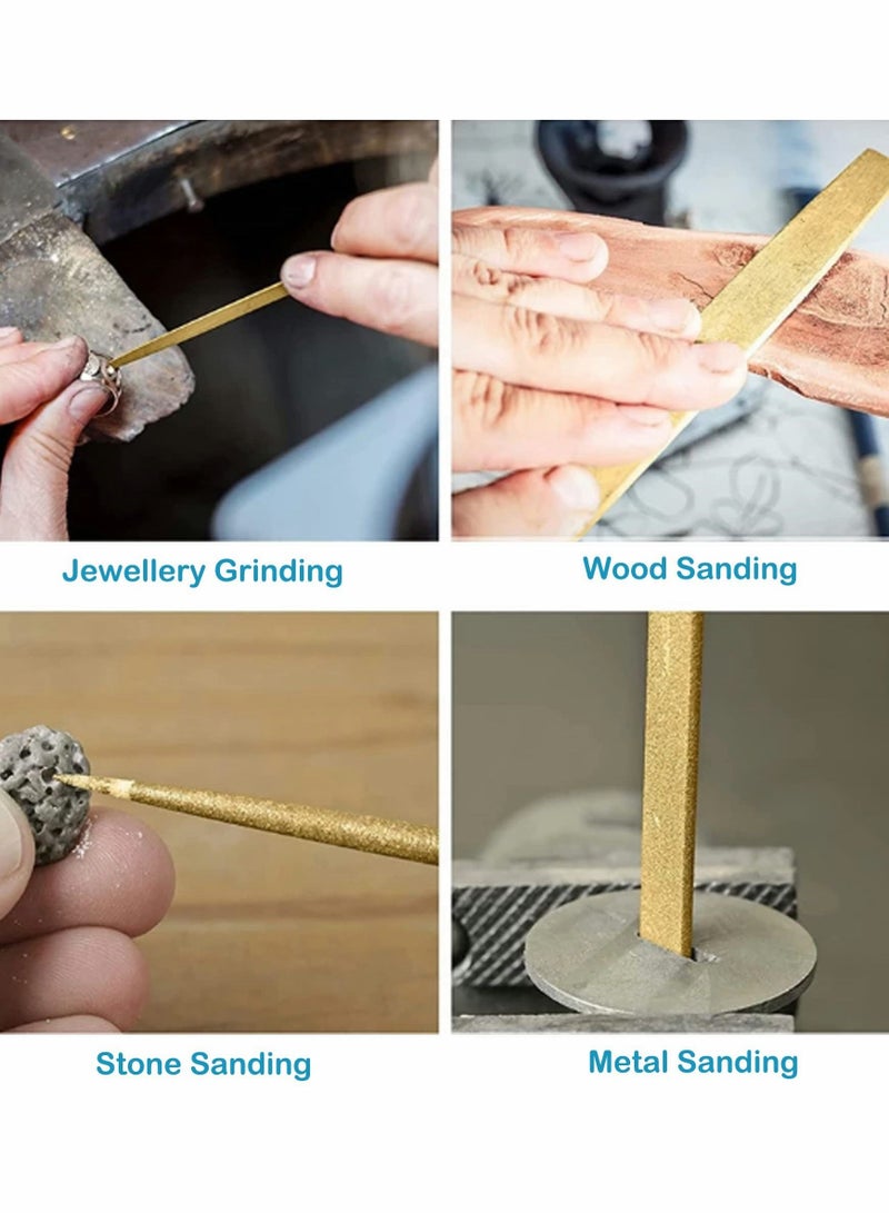 Titanium Coated File Set, Multipurpose Diamond Needle Files Tool 10pcs - Image 5