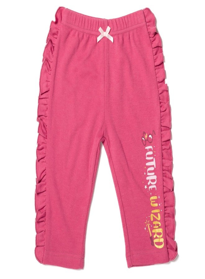 Harry Potter Slytherin Ravenclaw Gryffindor Infant Baby Girls 2 Pack Pants Logo Pink/White 12 Months - Image 3