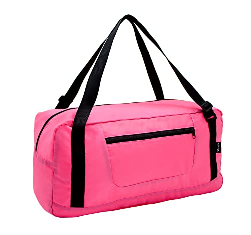 HOLYLUCK Foldable Travel Duffel Bag For Women Men Luggage Great for Gym pink - Image 1