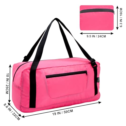 HOLYLUCK Foldable Travel Duffel Bag For Women Men Luggage Great for Gym pink - Image 3
