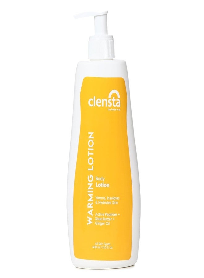 Clensta WARMING Body Lotion 400ml for All Skin Types Winter Women Men | Warms, Insulates & Hydrates Skin | Enriched with Ginger Oil, Shea Butter & Active Peptides - Image 1
