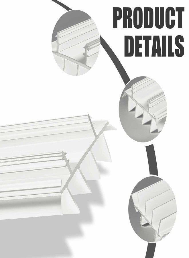 Pushglossy Replacement Door Bottom with Vinyl Fins 36" Long 1 3/4" Wide Threshold Seal Bottom of Door Weatherstrip Kerf Weather Stripping for 7/8" Between Barbs(1 Pcs,White) - Image 3