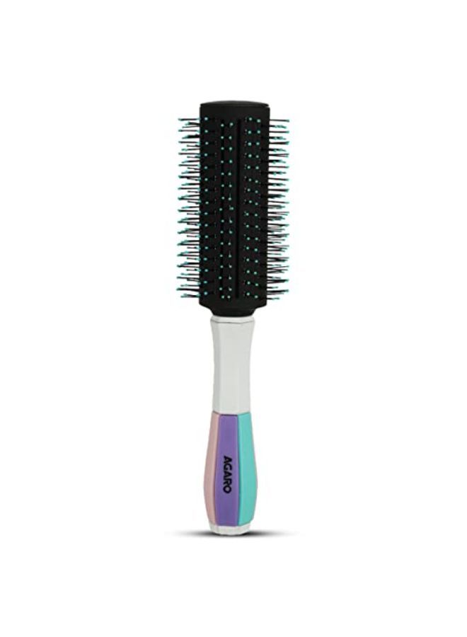 AGARO Classic Round Hair Brush For Adding Quick Curls And Column In The Hair, Cyan - Image 2
