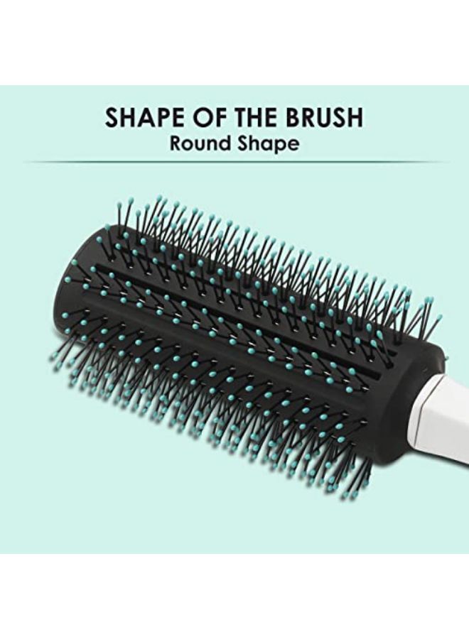 AGARO Classic Round Hair Brush For Adding Quick Curls And Column In The Hair, Cyan - Image 5