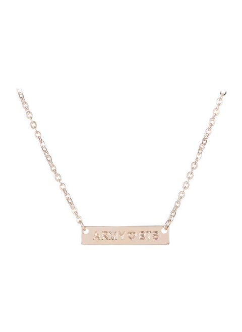 Stainless Steel BTS Designed Pendant Necklace
