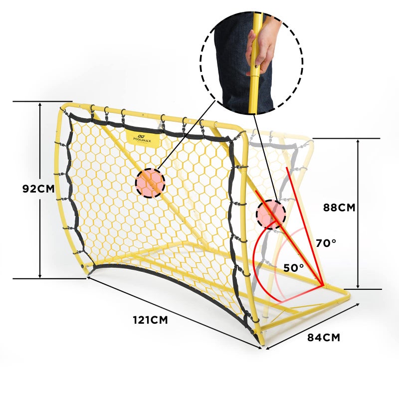 PodiuMax Portable Soccer Trainer, Rebounder Net with Adjustable Angle | Perfect for Team and Solo Training - Image 2