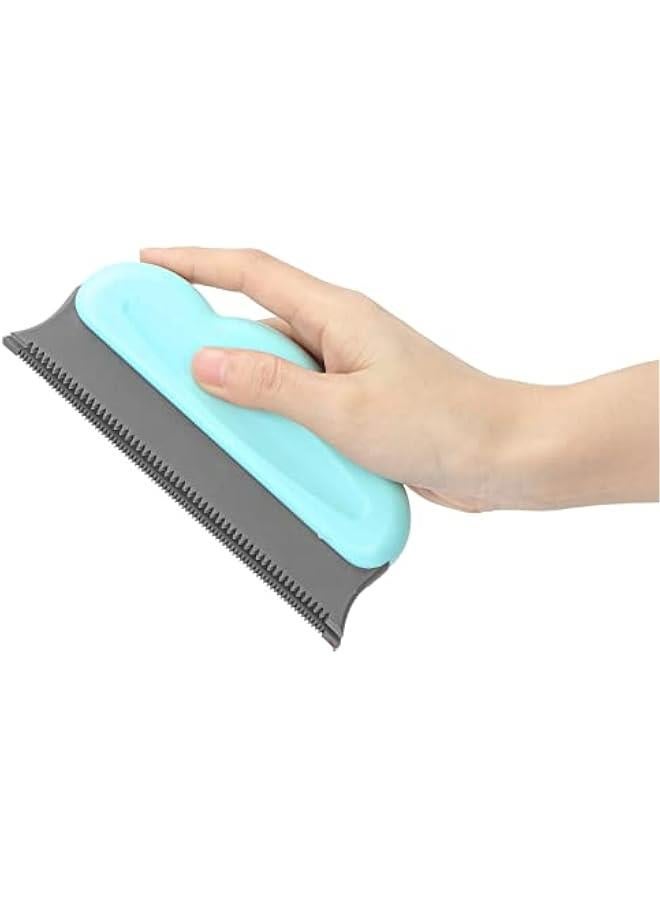 Silicone Cleaning Brush for Easy Pet Hair Removal on Clothes, Sheets, Carpets, Sofas - Soft Elastic Head, Comfortable Handle Grip (Blue, 5.9 x 2.8 x 0.8in) - Image 1