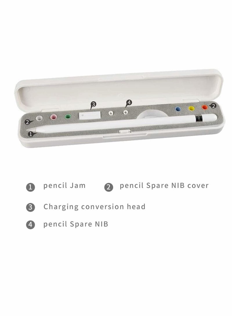 Excefore Stylus Case Holder, Compatible with Apple Pencil 1st, 2nd Generation, with Storage Slots for Extra Tips, Caps, and Charging Adapter for Stylus without Cover (Stylus & Accessories Not Included)  - Image 2